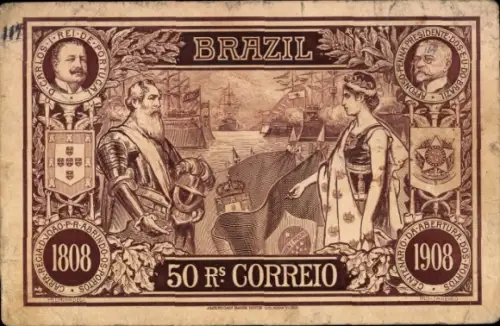 Ak Brasilien, Präsident, Politiker, Fahne, Ritter