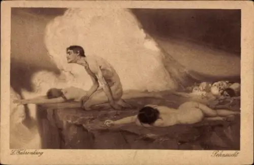 Künstler Ak Fahrenkrog, Ludwig, Sehnsucht, Allegorie