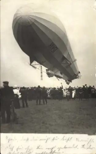 Foto Ak Zeppelin Hansa, Luftschiff
