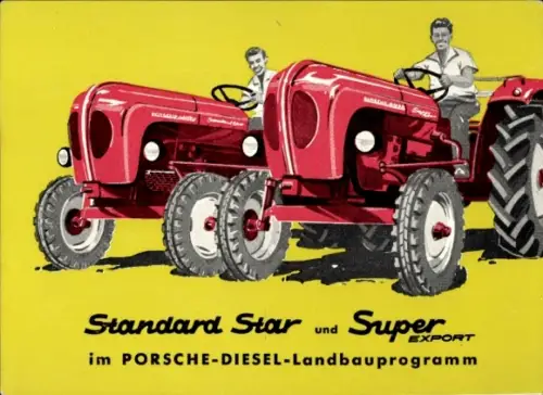 Ak Werbung, Traktor, Standard Star, Super Export, Porsche-Diesel