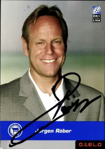 Autogrammkarte Trainer Jürgen Röber, Hertha Berlin