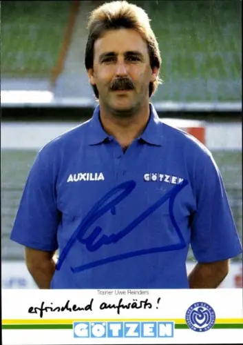 Autogrammkarte Trainer Uwe Reinders, MSV Duisburg