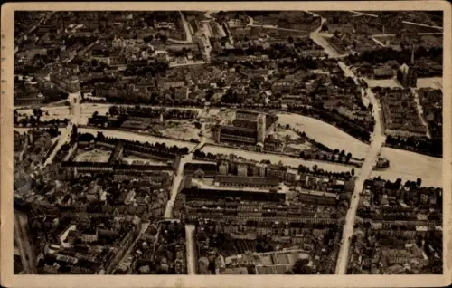 Ak München Bayern, Fliegeraufnahme der Stadt, Deutsches Museum