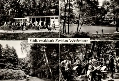 Ak Weißenborn Zwickau in Sachsen, Städt. Waldpark, Konzert