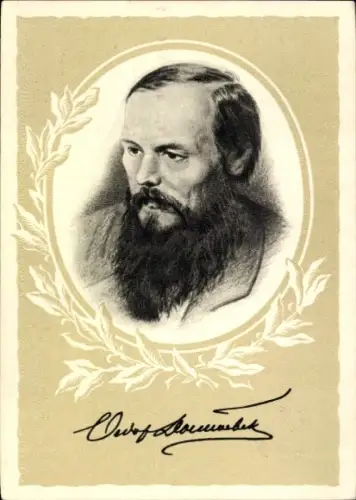 Künstler Ak Schriftsteller Fjodor Michailowitsch Dostojewski, Portrait