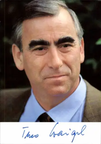 Foto Politiker Theo Waigel, Autogramm