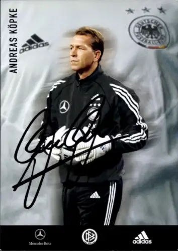 Autogrammkarte Torwarttrainer Andreas Köpke, Deutsche Nationalmannschaft, Autogramm