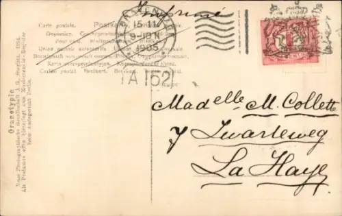 Ak Junge Frau mit Hut, Portrait