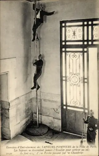 CPA Sapeurs-Pompiers de Paris, Les Sapeurs ne descendent jamais l'Escalier pour arriver au sol