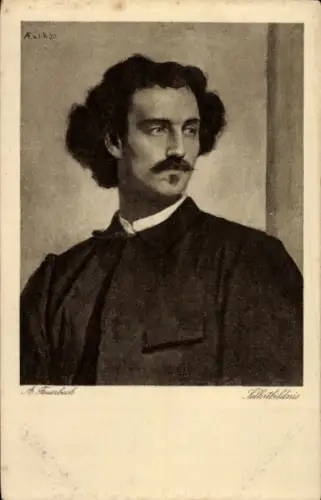 Künstler Ak Feuerbach. A., Selbstbildnis