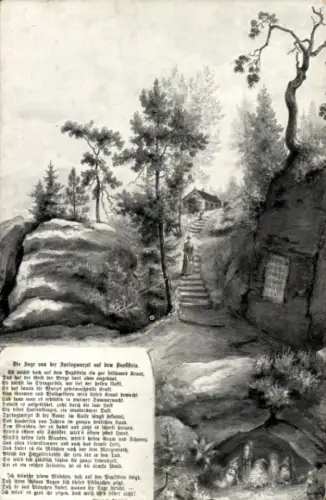 Ak Sage von der Springwurzel auf dem Papststein