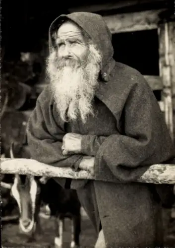 Ak Gewitterausschau, Alter Mann mit langem Bart