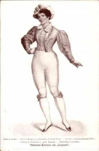 Künstler Ak Schauspielerin Therese Krones, Österreich