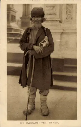 Ak Russland, Types russes, Un pélerin, Pilger