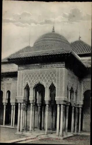Ak Granada Andalusien Spanien, Alhambra, Löwenhof