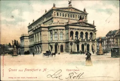 Ak Frankfurt am Main, Opernhaus,  , Verlag von Sall Wolff