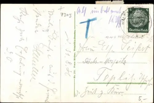 Ak Waldheim in Sachsen,  Strafanstalt, ESKOSLOVENSKO, zwei Briefmarken