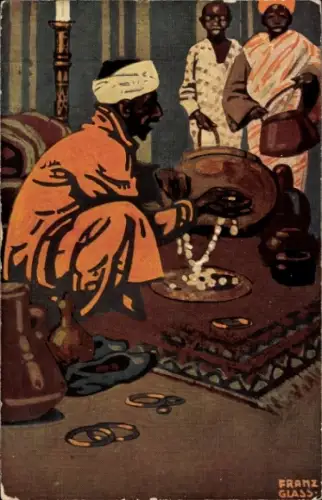 Künstler Ak Glass, Franz, Afrikanischer Händler