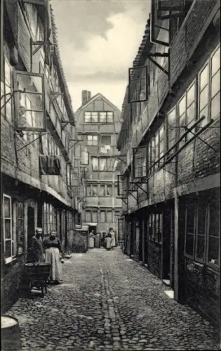 Ak Hamburg Altstadt Mitte, Hof Brauerknechtgraben 35