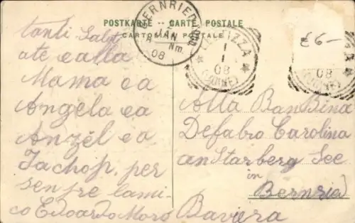 Präge Ak Glückwunsch Neujahr 1908, Kind, Tauben, Tannenbaum