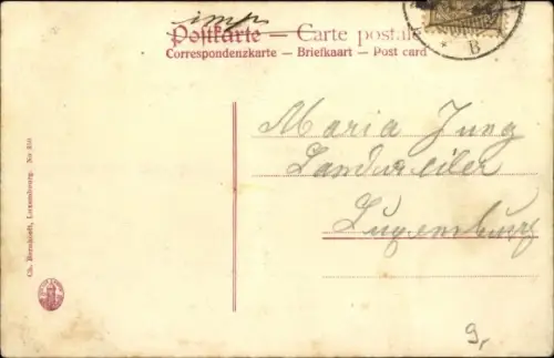 Ak Prinzessin Hilda von Luxemburg, Portrait auf einem Pferd