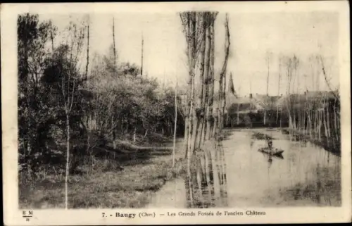 Ak Baugy Cher, Grands Fossés de l'ancien Chateau