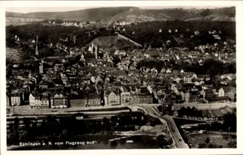 Ak Esslingen am Neckar, Fliegeraufnahme