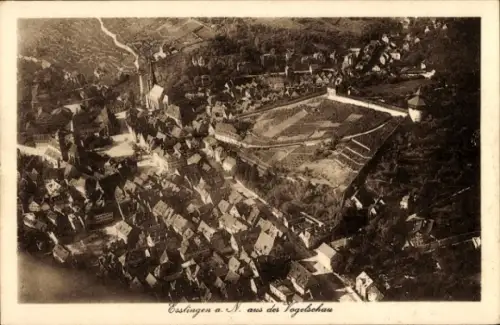 Ak Esslingen am Neckar, Fliegeraufnahme