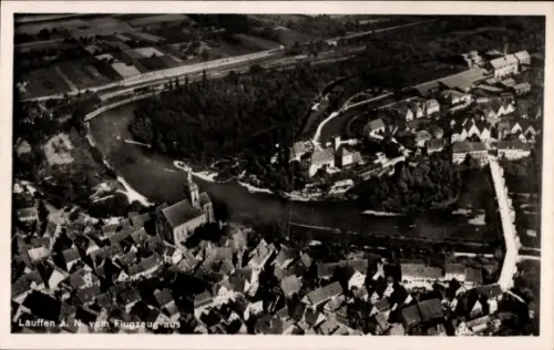 Ak Lauffen am Neckar, Fliegeraufnahme