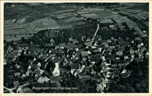 Ak Kuppingen Herrenberg in Württemberg, Luftaufnahme