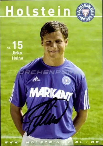 Autogrammkarte Fußballer Jirka Heine, Holstein Kiel, Autogramm
