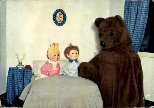 CPA Bonne nuit les Petits, Nounours, Nicolas et Pimprenelle