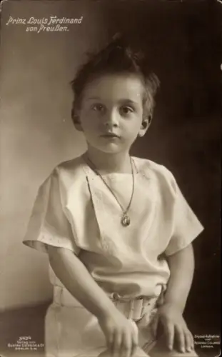 Ak Prinz Louis Ferdinand von Preußen, Kinderportrait