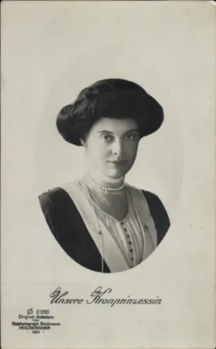 Ak Kronprinzessin Cecilie von Preußen, Porträt