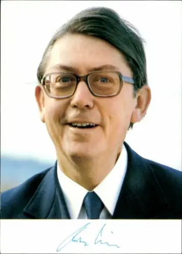 Autogrammkarte Politiker Rudolf Titzck, Portrait, Autogramm