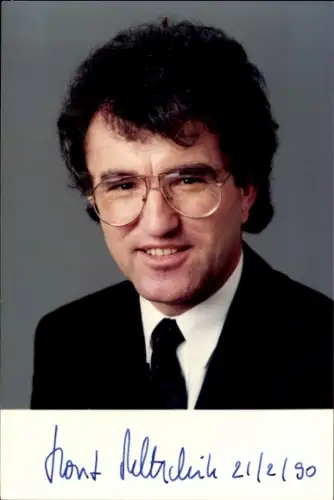Foto Politiker Horst Teltschik, Portrait, Autogramm