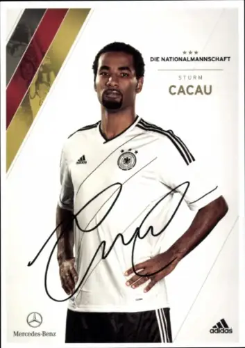 Autogrammkarte Fußballer Cacau, Deutsche Nationalmannschaft, Autogramm