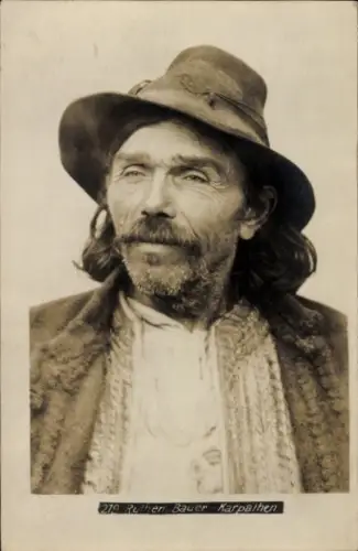 Ak Karpathen, Ruthen-Bauer, Mann in Tracht