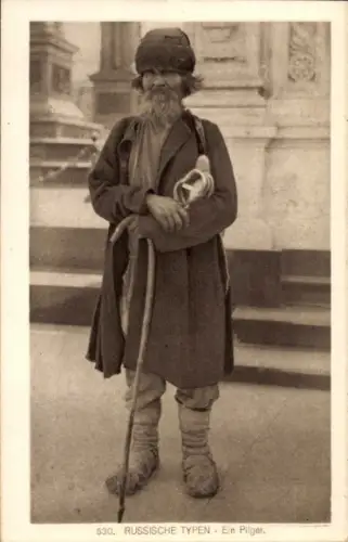 Ak Russland, Types russes, Un pélerin, Pilger