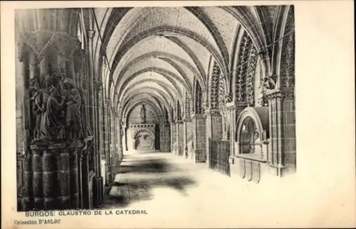 Ak Burgos Kastilien und León,  Kreuzgang der Kathedrale, Sammlung D'ASLOC