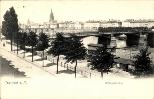 Ak Frankfurt am Main, Untermainbrücke
