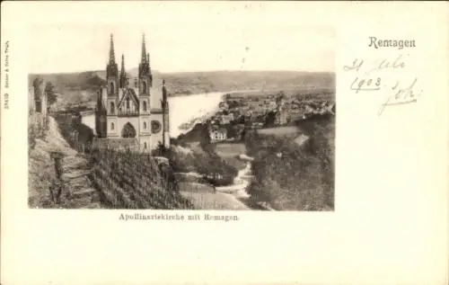 Ak Remagen am Rhein, Apollinariskirche