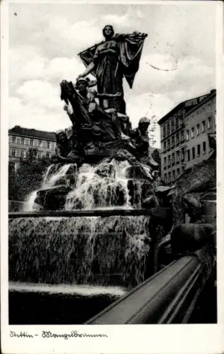 Ak Szczecin Stettin Pommern, Manzelbrunnen