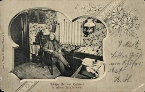 Passepartout Ak Radbruch in Niedersachsen, Schäfer Ast in seinem Sprechzimmer