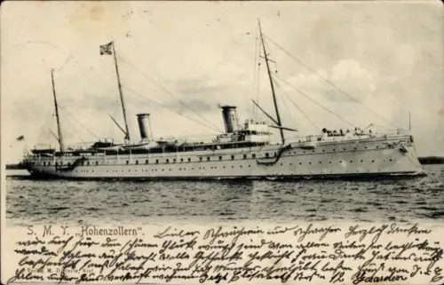 Ak Kaiserliche Yacht SMY Hohenzollern