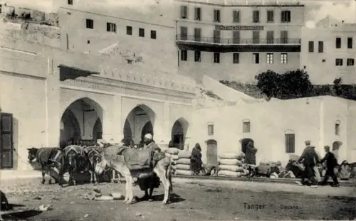 Ak Tanger Marokko, Zollamt, Lastenesel
