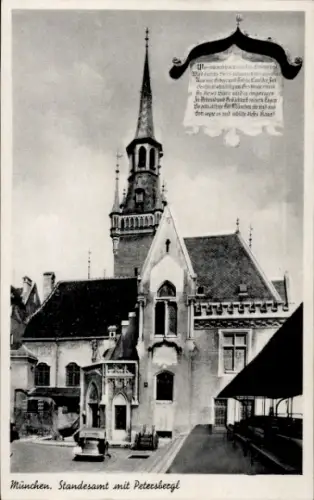 Ak München, Standesamt, Petersbergl