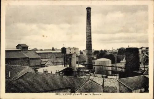Ak Nangis Seine et Marne, Sucrerie, Schornstein