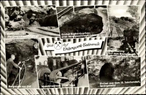 Ak Bodenmais im Bayerischen Wald Niederbayern, Erzbergwerk im Silberberg