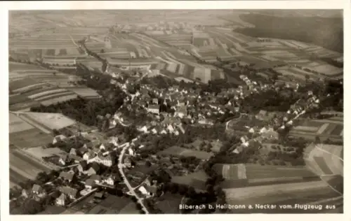 Ak Biberach Heilbronn am Neckar, Fliegeraufnahme